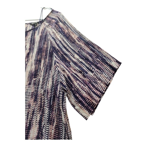 Nic + Zoe Blouse Boho Keyhole Blue Pink XL Womens Silk Blend Casual - Picture 11 of 16